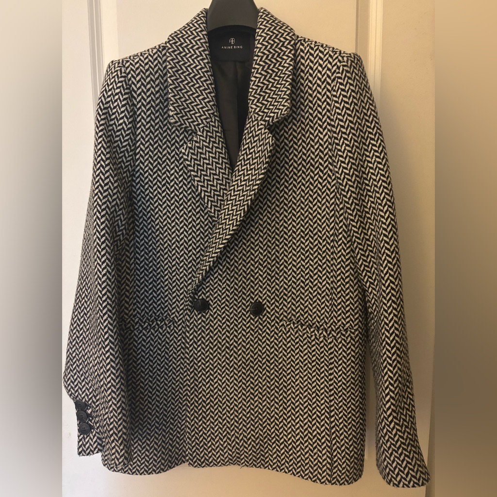 Fishbone Black And Off White - Anine Bing Blazer